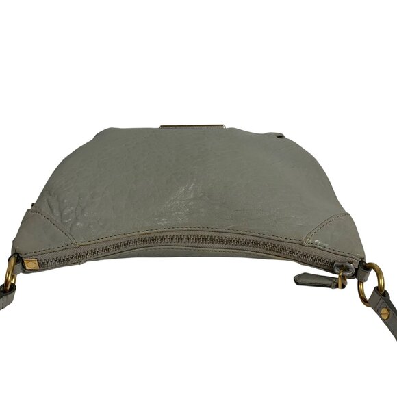 Marc By Marc Jacobs Washed Up Gray Leather Expandable Crossbody Bag Adj Strap - Picture 8 of 12